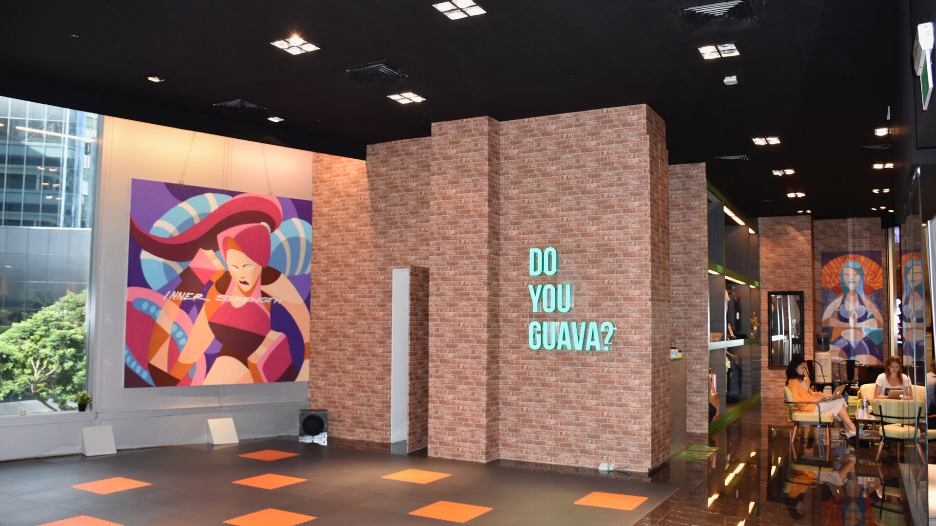 GuavaLabs @ Mandarin Gallery retail interior design by Aym Design entrance lounge