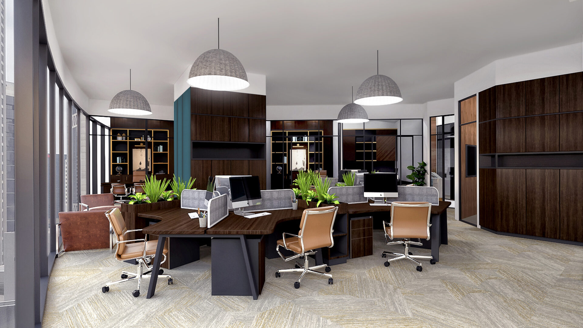 Hybrid Block office interior design by Aym Design office layout