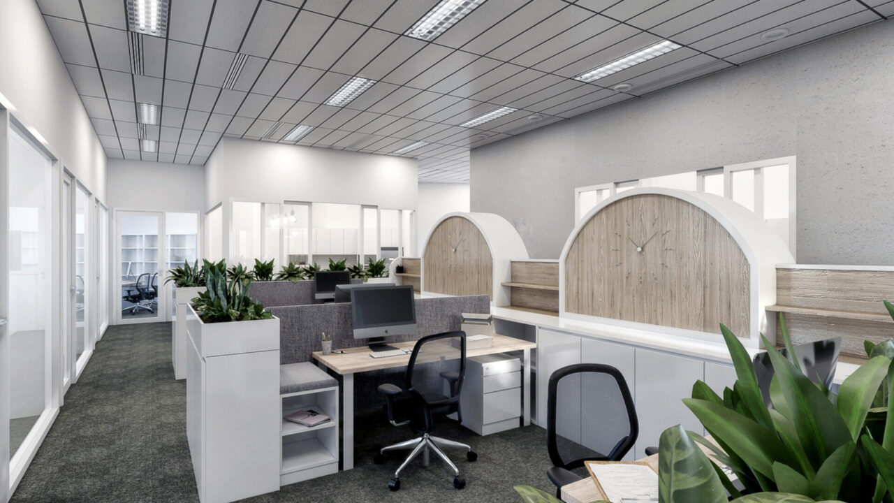 Wikborg Rein office interior design by Aym Design cubicle